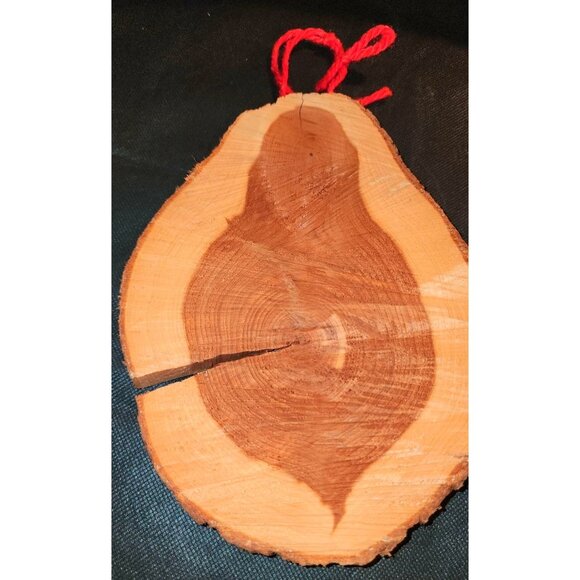 Decorative Santa Claus Wood Slice Ornament With Hand-Painted Design  Red Yarn Ha - Picture 7 of 10